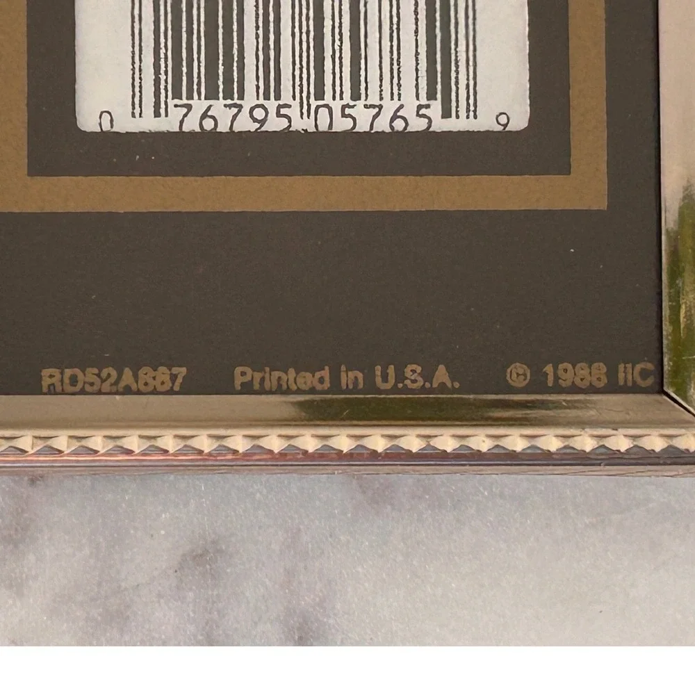Vintage Intercraft Royale Collection Brass Metal Beaded Photo Frame 2.25x3.25